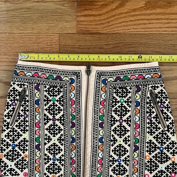 Majorelle Port Skirt Womens XS Multicolor Embroidery Boho Festival Maximalist - Picture 5 of 9